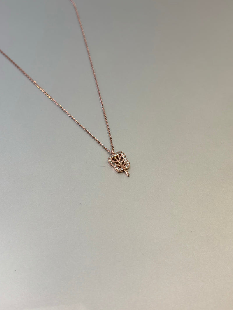 Elara 92.5 RoseGold Necklace EL271