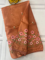 Soft kota checks saree with embroidery MSKC352