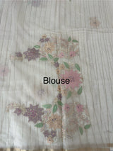 Mul chanderi applique work saree  MSH7371