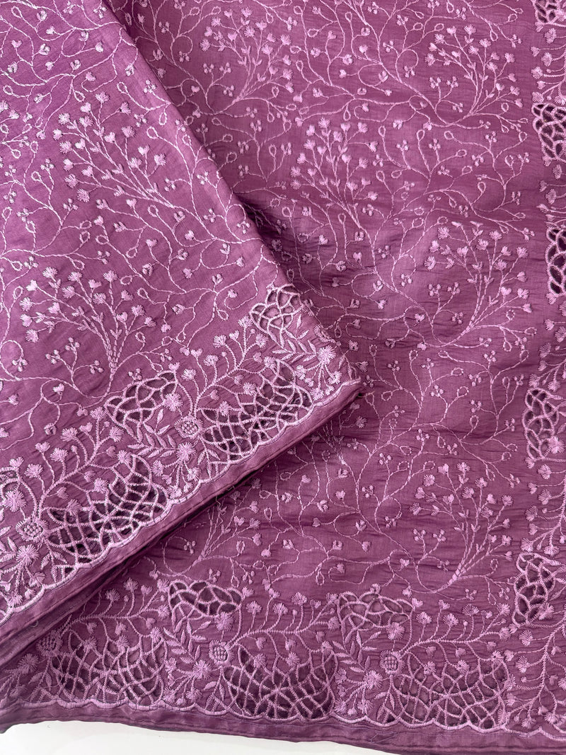 Cutwork Blended tussar saree with thread work MTS9078