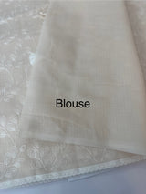 Kota cotton silk embriodery saree MS1455- Pastel Pale Peach