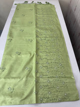 Butter silk saree with embroidery MTS569