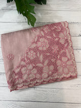 Soft silk saree with cutwork on pallu - MSR908 Dusky Pink