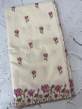 Mul chanderi embriodery saree with scalloped borders MSH176 (8)