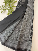 Banarasi viscose Georgette saree MKGS566- Black