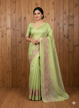 Soft kota checks saree with embroidery - SVPSNM m