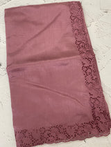 Cutwork Semi silk saree MTSS695 DustyMauve