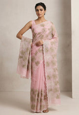 Jute linen saree with thread work MSH204