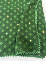 Chiffon Brasso saree with foil mirror work - MS7621