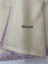 Kota Chanderi saree with embroidery borders - MNM221