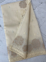 Moonga Kota checks saree with applique work MSH265