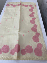 Moonga Kota checks saree with applique work MSH265