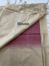 Bhagalpuri Semi tussar saree with contrast retta pattu borders and blouse -MS895(8)