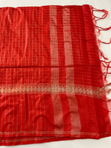 Bhagalpuri Semi tussar saree with contrast retta pattu borders and blouse -MS895(9)