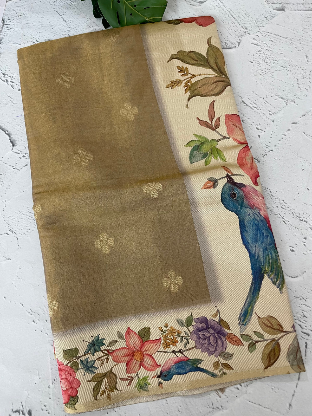 Soft Tissue silk mix semi silk saree with prints MSH3844(2)