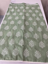 Semi linen saree with embroidery MLS834