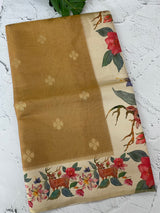 Soft Tissue silk mix semi silk saree with prints MSH3844 (3)