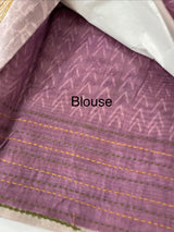 Kanta Handstitched Blended printed matka tussar silk saree MS15489