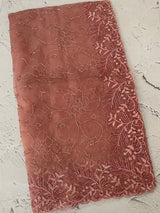 Soft Crush Organza-Chiffon saree with embroidery and cutdana work - MOS5785