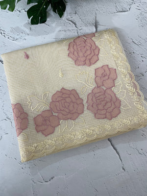 Moonga Kota checks saree with applique work MSH265