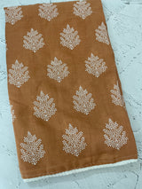 Semi linen saree with embroidery MLS834