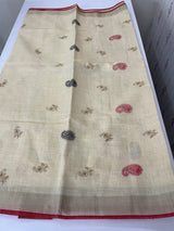 Tissue linen saree MLS349