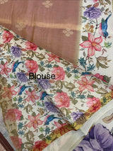 Soft Tissue silk mix semi silk saree with prints MSH3844(1)