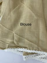 Semi linen saree with embroidery MLS834