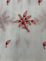 Soft Netkota saree with embroidery MSH298(2)White to Red