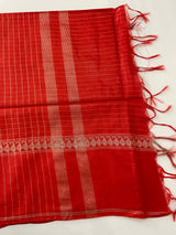 Bhagalpuri Semi tussar saree with contrast retta pattu borders and blouse -MS895(10)