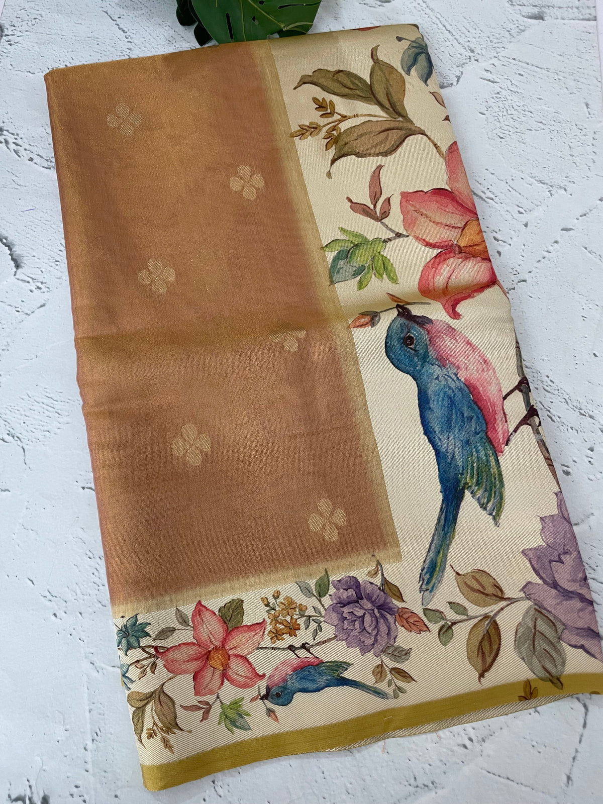Soft Tissue silk mix semi silk saree with prints MSH3844(1)