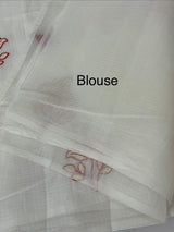 Soft Netkota saree with embroidery MSH298(3)White to Red
