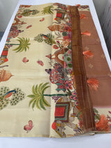 Soft Tissue silk mix semi silk saree with prints MSH3844(6)