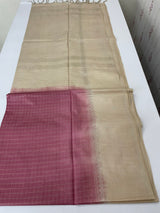 Bhagalpuri Semi tussar saree with contrast retta pattu borders and blouse -MS895(8)