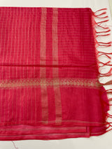 Bhagalpuri Semi tussar saree with contrast retta pattu borders and blouse -MS895(6)