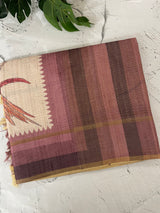 Soft Printed Blended matka tussar silk saree- MMT467