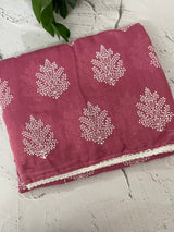 Semi linen saree with embroidery MLS834