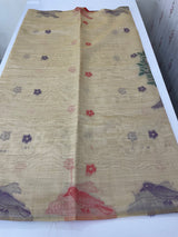 Jamdani silk Cotton Saree with thread weaving MSJ344 Beige