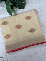Tissue linen saree MLS349