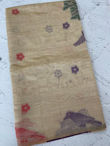Jamdani silk Cotton Saree with thread weaving MSJ344 Beige