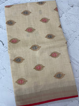 Tissue linen saree MLS349
