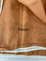 Semi linen saree with embroidery MLS834