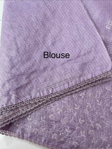 Soft kota checks saree with embroidery - MS7695 DustyMauve