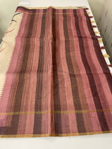 Soft Printed Blended matka tussar silk saree- MMT467
