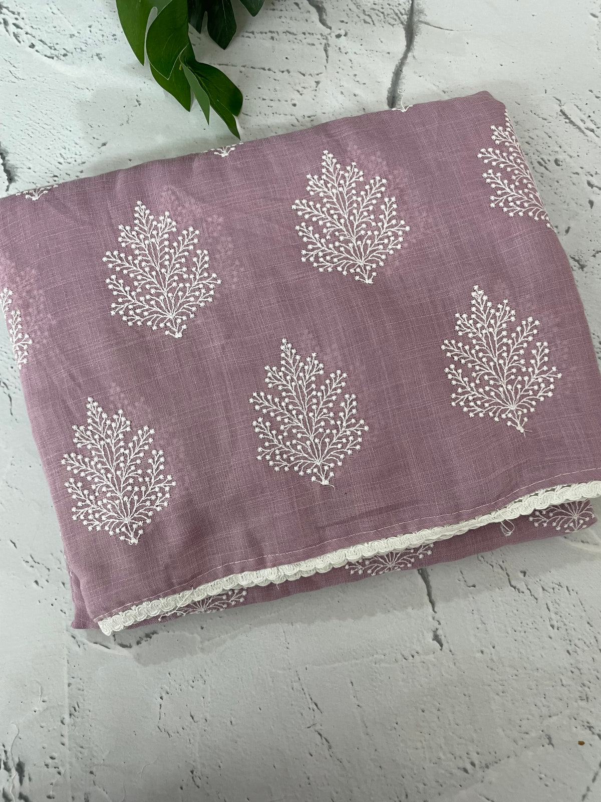 Semi linen saree with embroidery MLS834