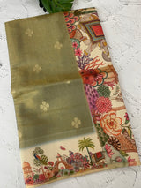 Soft Tissue silk mix semi silk saree with prints MSH3844 (5)