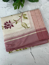 Kanta Handstitched Blended tussar silk saree MS15488