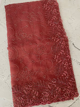 Soft Crush Organza-Chiffon saree with embroidery and cutdana work - MOS5785
