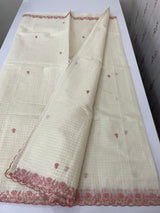 Kota Chanderi saree with embroidery borders - MNM221