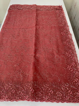 Soft Crush Organza-Chiffon saree with embroidery and cutdana work - MOS5785